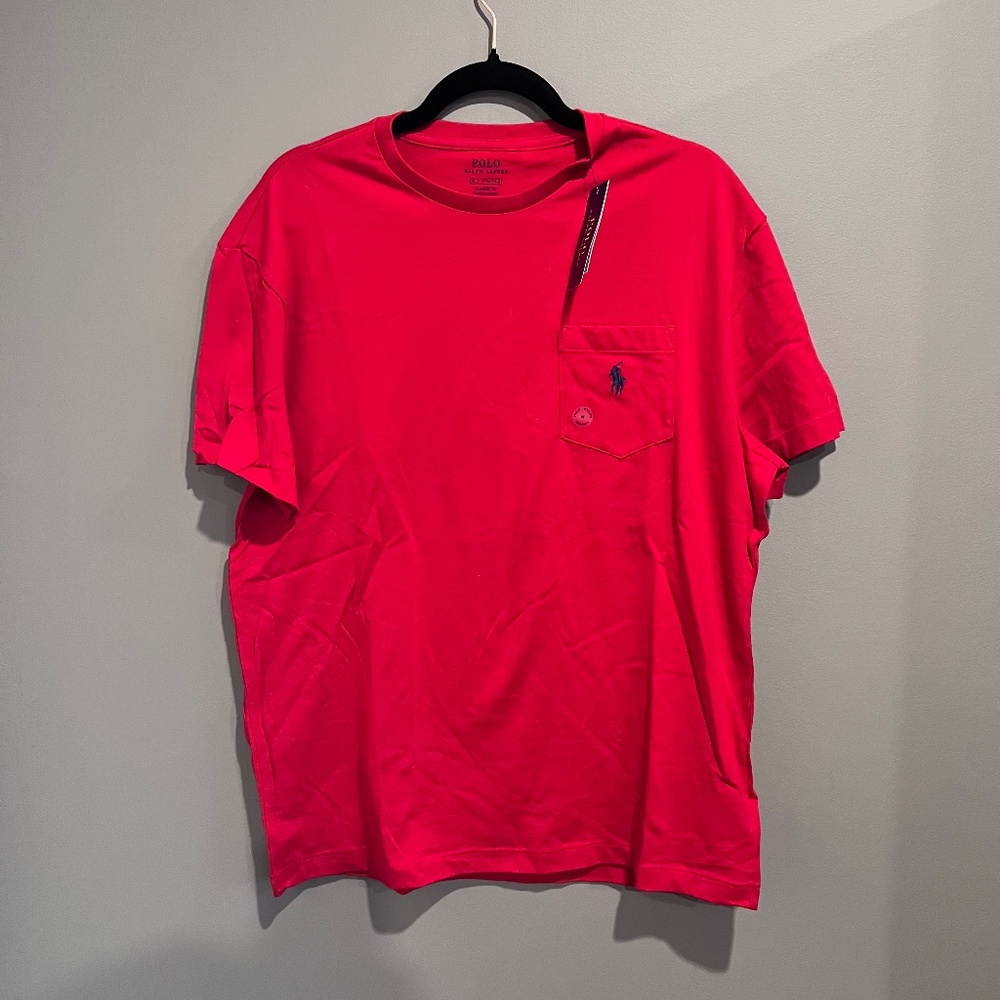 Men’s Red Polo Tee Shirt Medium
